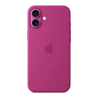 Apple - Protective cover for mobile phone - MagSafe compatibility - silicone - Fuchsia - for iPhone 16 Plus