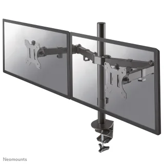 Neomounts FPMA-D550D - Mounting kit - full-motion - for 2 LCD displays - steel - black - screen size: 10"-32" - clamp mountable, grommet, desk-mountable