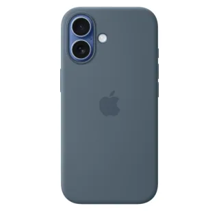 Apple - Protective cover for mobile phone - MagSafe compatibility - silicone - anchor blue - for iPhone 17