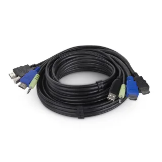 Startech - Adapter cable - TAA Compliant - HDMI, USB Type A, 3.5mm audio jack male to HDMI, USB Type B, 3.5mm audio jack male - 3 m