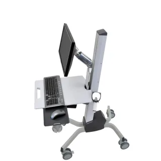 Ergotron Neo-Flex LCD Cart - Cart for LCD display / keyboard / mouse / bar code scanner / CPU - plastic, aluminium, steel - two-tone grey - screen size: up to 22