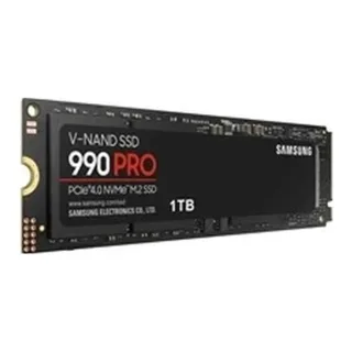 Samsung 990 PRO(MZ-V9P1T0BW) 1TB NVMe SSD, PCIe Gen4, M.2 Interface, 2280, Read 7450 MB/s, Write 6900 MB/s, 5 Year Warranty
