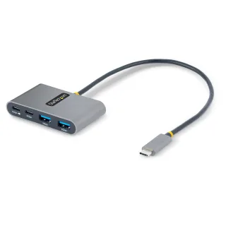 Startech 4-Port USB-C Hub with 100W Power Delivery Pass-Through Charging, 2x USB-A + 2x USB-C, 5Gbps, USBC Hub w/ 1ft (30cm) Long Cable, Portable Laptop USB Type-C to USB-A/C Hub - USB 3.0 Expansion Hub (5G2A2CPDB-USB-C-HUB) - Hub - 2 x USB 3.2 Gen 1 + 2 x USB-C 3.2 Gen 1 - desktop