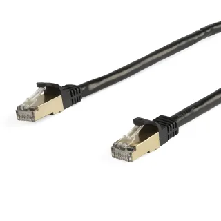 Startech 5m CAT6A Ethernet Cable, 10 Gigabit Shielded Snagless RJ45 100W PoE Patch Cord, CAT 6A 10GbE STP Network Cable w/Strain Relief, Black, UL Certified Wiring/TIA - Category 6A - 26AWG (6ASPAT5MBK)