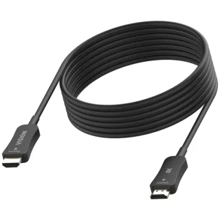 30 m HDMI cable - 8k at 60 hz or 4k at 120 hz - max resolution 7680 x 4320 - dynamic hdr 10 - earc - active om3 fibre optic - HDMI version 2.1 - hdcp version 2.2 - yuv 4:4:4 - 48 gbps bandwidth - HDMI (m) to HDMI (m) - outer diameter 8.7 mm - 26 awg - black