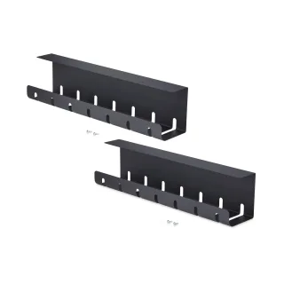 Startech - Cable management tray - power bar holder - under-desk mountable - black - 53 cm - TAA Compliant (pack of 2)
