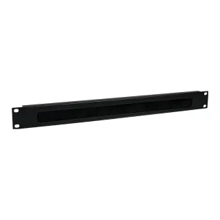 Startech 1U High-density Brush Strip Cable Management Panel - Sturdy Steel Horizontal Data Centre Cable Management Panel (CMBRUSH1U) - Rack cable management panel - black - 1U - 19" - for P/N: RACK-18U-20-WALL-OA, RACK-21U-20-WALL-OA, RACK-24U-20-WALL-OA, RK12OD2, RK3236BKF