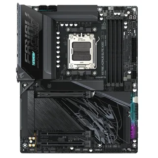 Gigabyte X870E AORUS ELITE X3D AMD AM5 Socket Motherboard, ATX, 4x DDR5 Slots, 4x M.2 Sockets, Fitted I/O Shield, 5GbE LAN, Wi-Fi 7, 1x HDMI Port / 2x USB-C (USB4)