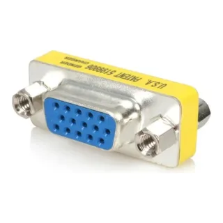 StarTech Slimline VGA HD15 Gender Changer - F/F - HD15 gender changer - VGA coupler - VGA gender changer (GC15HSF) - VGA gender changer - HD-15 (VGA) (F) to HD-15 (VGA) (F) - for P/N: DP2VGAMM6B, HD2VGAMM6, MXTMMHQ2M, MXTMMHQ30M, MXTMMHQ3M, MXTMMHQ5M, MXTMMHQ7M