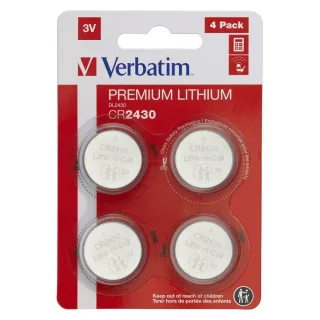 Verbatim CR2430 Battery Lithium 3V 4 Pack