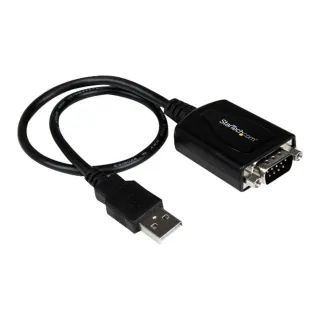 Startech USB to Serial RS232 Adapter Cable w/ COM Retention - USB Serial Adapter - Serial adapter - USB - RS-232 - black