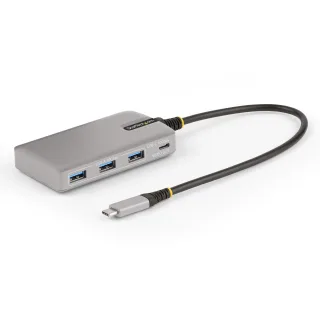 Startech 4-Port USB-C Hub with USB-C DP Alt Mode Video Output 4K 60Hz, 3x USB-A, 1x USB-C, 100W Power Delivery Pass-Through, USB 3.2 Gen 2 (10Gbps), Portable USB Type-C to USB Type-A/C - 1ft (30cm) Host Cable (HB31C3A1CDPPD3) - Hub - 1 x USB-C + 3 x USB 3.2 Gen 2 - desktop