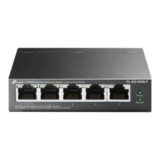 TP-Link TL-SG1005LP - V1 - switch - unmanaged - 5 x 10/100/1000 (4 PoE+) - desktop, wall-mountable - PoE+ (40 W)