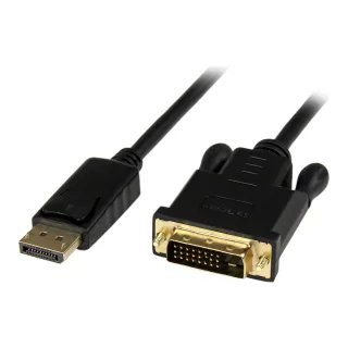 StarTech 3 foot DisplayPort to DVI Active Adapter Converter Cable - 3 ft (0.9m) Active DP to DVI M/M Cable for PC - 1920x1200 - Black (DP2DVIMM3BS) - DisplayPort cable - DisplayPort (M) to DVI-D (M) - 91.5 cm - active - black - for P/N: TB3CDK2DP, TB3CDK2DPUE, TB3CDOCKDP, TB3DK2DHV, TB3DK2DHVUE, TB3DKDPMAW, TB3DKDPMAWUE