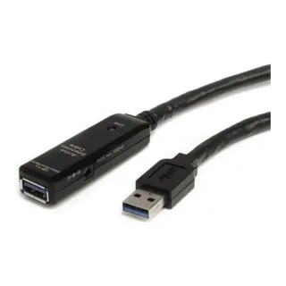 StarTech 3m USB 3.0 Active Extension Cable - M/F - 3m USB 3.0 Extension Cable - USB 3.0 repeater Cable (USB3AAEXT3M) - USB extension cable - USB Type A (M) to USB Type A (F) - USB 3.0 - 3 m - active - black - for P/N: PEXUSB3S42V, PEXUSB3S44V, ST7300USB3B, SVA5H2NEUA, USB3SAA3MBK