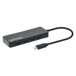Manhattan 168410 USB-C Dock/Hub 7-PORT- 7X USB-A USB 3.0 Bus Power Black