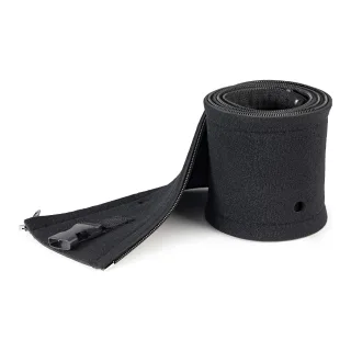 Startech 40" (1m) Neoprene Cable Management Sleeve with Zipper & Buckle, 1.2" (3cm) Diameter, Computer/PC Power/Network/AV Cord Cover/Manager, Flexible Cable Organizer Wrap, Black - Cable Manager Sleeve (WKSTNCMZP) - Cable management sleeve - black - 1 m