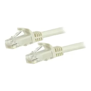 Startech 15m CAT6 Ethernet Cable, 10 Gigabit Snagless RJ45 650MHz 100W PoE Patch Cord, CAT 6 10GbE UTP Network Cable w/Strain Relief, White, Wiring is UL Certified/TIA - Category 6 - 24AWG (N6PATC15MWH)
