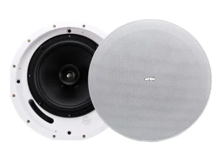 ATEN AS108 - Speaker - 80 watt - 2-way - coaxial - 8" - white (grille colour - white) (pack of 2)