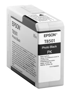 Epson Ink Cartridges, Ultrachrome HD, T8501, Killer Whale, Singlepack, 1 x 80.0 ml Black