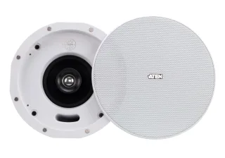 ATEN AS104 - Speaker - 30 watt - 2-way - coaxial - 4" - white (grille colour - white) (pack of 2)
