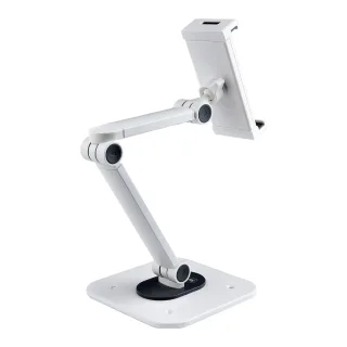 Startech Adjustable Tablet Stand for Desk, Desk/Wall Mountable, Supports Up to 2.2lb, Universal Tablet Stand Holder for Desk, Articulating Tablet Mount with Pivot/Swivel/Rotate - Ergonomic Tablet Stand (ADJ-TABLET-STAND-W) - Stand - for tablet - aluminium and steel - white - screen size: 4.7"-12.9" - wall-mountable, desk-mountable