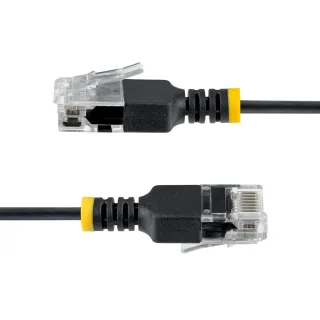 Startech - Patch cable - RJ-45 (M) to RJ-45 (M) - 2.6 mm - UTP - CAT 6a - snagless, ultra-slim, stranded copper - black
