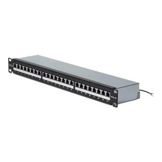 Startech - Patch panel - 110 punch-down - rack mountable - CAT 6a - STP - RJ-45 X 24 - silver - 1U - 19" - TAA Compliant