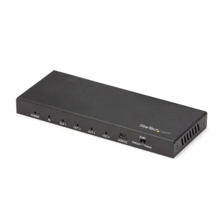 Startech HDMI Splitter - 4-Port - 4K 60Hz - HDMI Splitter 1 In 4 Out - 4 Way HDMI Splitter - HDMI Port Splitter (ST124HD202) - Video/audio splitter - 4 x HDMI - desktop