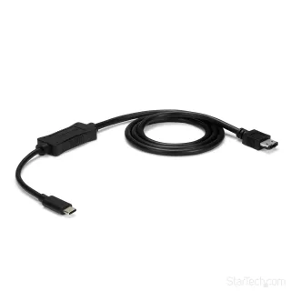 Startech USB C to eSATA Cable - 3 ft / 1m - 5Gbp - For HDD / SSD / ODD - External Hard Drive Adapter - USB 3.0 to eSATA Converter (USB3C2ESAT3)