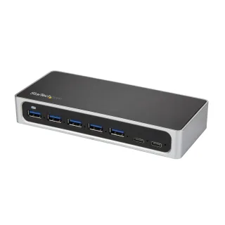 Startech 7 Port USB C Hub with Fast Charge Port, USB-C to 5x USB-A 2x USB-C USB 3.0 (USB 3.1/3.2 Gen 1 SuperSpeed 5Gbps), Self Powered Type-C Hub w/ Power Adapter, Desktop/Laptop Hub - Windows/macOS/Linux (HB30C5A2CSC) - Hub - 5 x SuperSpeed USB 3.0 + 2 x USB-C - desktop