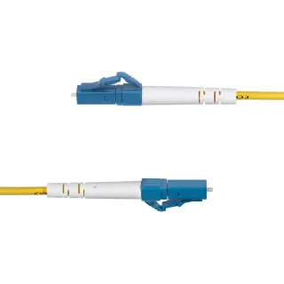 Startech 2m (6.6ft) LC to LC (UPC) OS2 Single Mode Simplex Fiber Optic Cable, 9/125µm, Laser Optimized, 40G/100G, Bend Insensitive, Low Insertion Loss - LSZH Fiber Patch Cord (SPSMLCLC-OS2-2M)