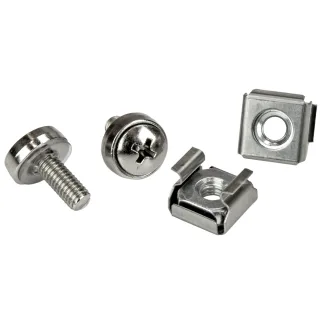 Startech M5 Mounting Screws and Cage Nuts for Server Rack Cabinet - Pack of 100 Server Rack Screws (CABSCREWM52) - Rack screws and nuts (pack of 100) - for P/N: RACK-18U-20-WALL-OA, RACK-21U-20-WALL-OA, RACK-24U-20-WALL-OA, SHELF-2U-20-CENTER-V