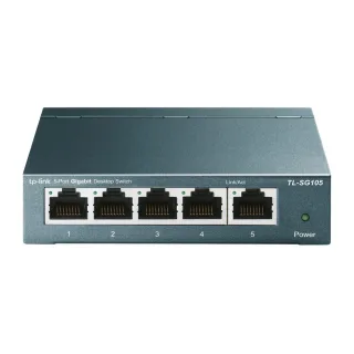 TP-Link TL-SG105 5-Port Gigabit Desktop Switch, Steel Case