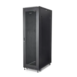 Startech 42U Server Rack Cabinet - 4-Post Adjustable Depth (5.9" to 36.4") IT Network Equipment Rack Enclosure with Casters - 2000lbs (RK4236BKB) - Rack cabinet - floor-standing - black - 42U - 19