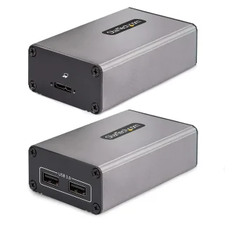 Startech 2-Port USB 3.0 Extender over OM3 Multimode Fiber, LC/LC, 2x 5Gbps USB-A Hub, 350m (1150ft) Range, Durable USB Fiber Optic Extender, Incl. 2x 10G MMF SFP+ modules - Optical USB Extender (F35023-USB-EXTENDER) - USB extender - USB 3.0 - over CAT 5e - 2 ports - up to 350 m - TAA Compliant