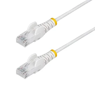 Startech 15m White Slim CAT6 Ethernet Cable, Snagless, 28AWG, LSZH - Patch cable - RJ-45 (M) to RJ-45 (M) - 15 m - 3.6 mm - UTP - CAT 5/5e/6 - IEEE 802.3bt - halogen-free, snagless, stranded copper - white