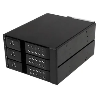 Startech 3-Bay Hot Swap Backplane for 3.5in SAS II/SATA III - 6 Gbps HDD - Aluminum Trayless Mobile Rack Backplane (HSB3SATSASBA)