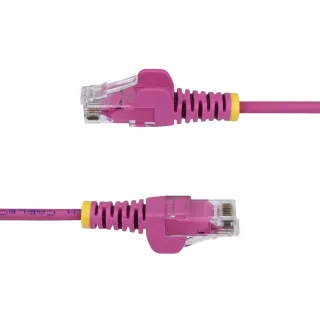 Startech 2.5m Pink Slim CAT6 Ethernet Cable, Snagless, 28AWG, LSZH - Patch cable - RJ-45 (M) to RJ-45 (M) - 2.5 m - 3.6 mm - UTP - CAT 5/5e/6 - IEEE 802.3bt - halogen-free, snagless - pink