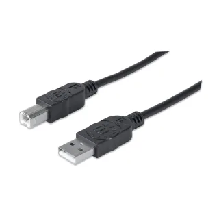 Manhattan 333382 USB-A to Usb-b Cable 3M- Male/Male 480MBPS (USB 2.0) Blck