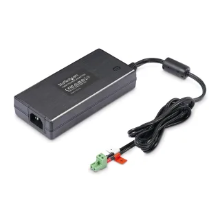 StarTech 160W Universal DC Power Adapter (24V/6.6A), 2-Wire Cord and 2/3-Pin Terminal Blocks, 100-240V AC/DC External Power Supply for Industrial USB Hubs, NA/UK/EU/ANZ Cords - 4ft/1.2m DC Power Cord (160W-POWER-ADAPTER)