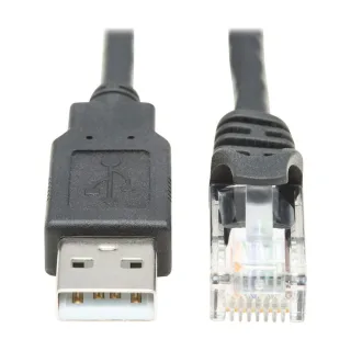 Eaton Tripp Lite Series USB to RJ45 Rollover Console Cable (M/M) - Cisco Compatible, 250 Kbps, 6 ft., Black - Serial cable - USB (M) to RJ-45 (F) - 1.83 m - double shielded - USB 1.1 - black
