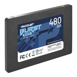 Patriot Elite (PBE480GS25SSDR) 480GB 2.5 Inch SSD, Sata 3 Interface, Read 450MB/s, Write 320MB/s, 3 Year Warranty