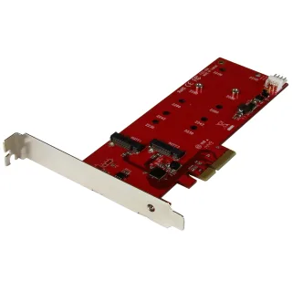 Startech 2x M.2 SATA SSD Controller Card - PCIe - PCI Express M.2 SATA III Controller - NGFF Card Adapter (PEX2M2)
