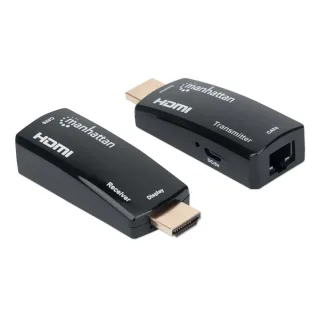 Manhattan 207539 HDMI Over Ethernet Extender Kit -1080P/60HZ to 60M Over CAT6 Cbl