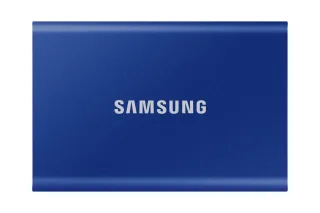 Samsung T7 MU-PC2T0H - SSD - encrypted - 2 TB - external (portable) - USB 3.2 Gen 2 (USB-C connector) - 256-bit AES - indigo blue