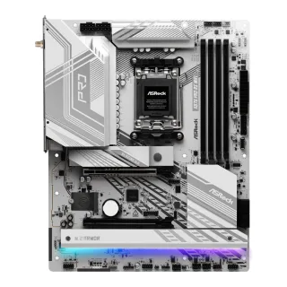 ASRock X870 PRO RS WIFI AMD AM5 Socket Motherboard, ATX, 4x DDR5 Slots, 3x M.2 Sockets, Fitted I/O Shield, 2.5GbE LAN, Wi-Fi 7, 1x HDMI Port / 2x USB-C (USB4)