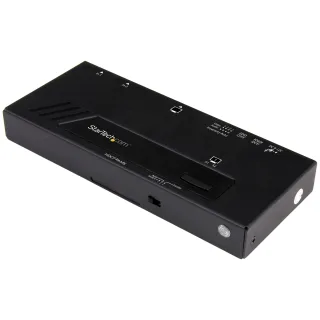 Startech 2-Port HDMI Automatic Video Switch - 4K 2x1 HDMI Switch with Fast Switching, Auto-Sensing and Serial Control (VS221HD4KA) - Video/audio switch - 2 x HDMI - desktop
