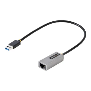 Startech USB to Ethernet Adapter, USB 3.0 to 10/100/1000 Gigabit Ethernet LAN Converter for Laptops, 1ft (30cm) Attached Cable, USB to RJ45 Adapter, USB NIC Adapter, Ethernet Dongle - USB Network Adapter - Network adapter - USB 3.2 Gen 1 - Gigabit Ethernet x 1 - space grey