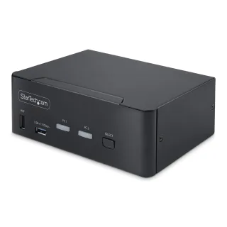 Startech 2-Port Dual-Monitor DisplayPort KVM Switch, 8K 60Hz / 4K 144Hz, DP 1.4, 2x USB 10Gbps Ports, 4x USB HID Ports, Hotkey Switching, TAA Compliant - KVM / audio / USB switch - 2 x KVM / audio / USB - 1 local user - desktop - TAA Compliant